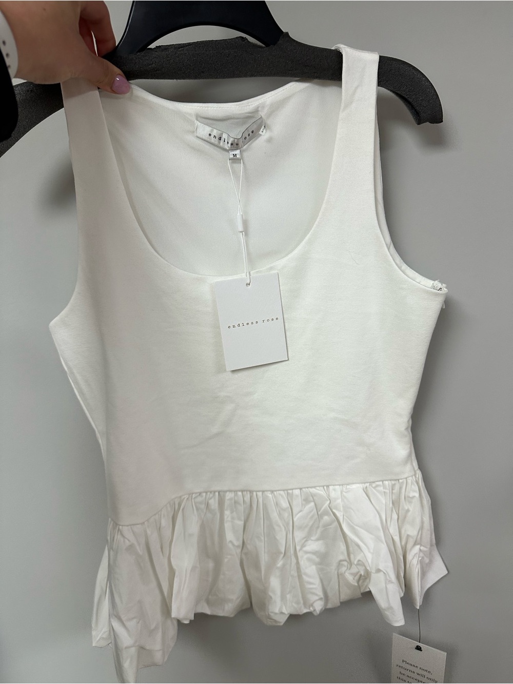 Endless Rose White Scoop Neck Tank Top